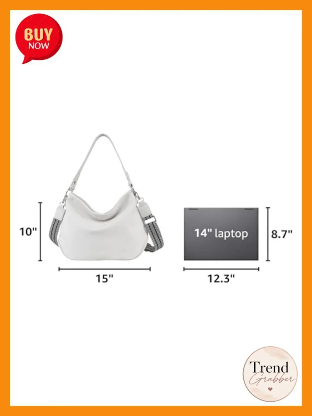 Medium Vegan Leather Hobo Shoulder Bag Crossbody Detachable Strap